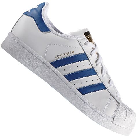 adidas turnschuhe weiss blaue streifen|Blaue Sneaker .